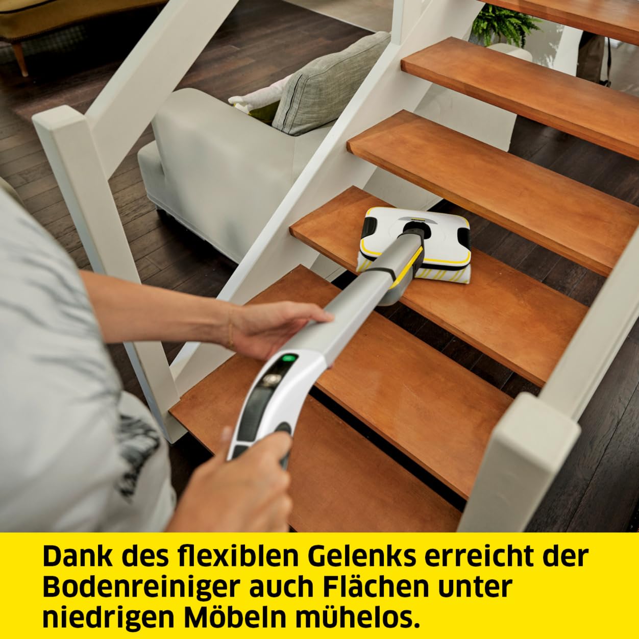 Kärcher Hartbodenreiniger FC 7 Cordless Extra, kabelloser Bodenreiniger mit 4 rotierenden Mikrofaserwalzen, Akkulaufzeit: ca. 45 min, Flächenleistung pro Akkuladung: ca. 135 m², exklusiv bei Amazon