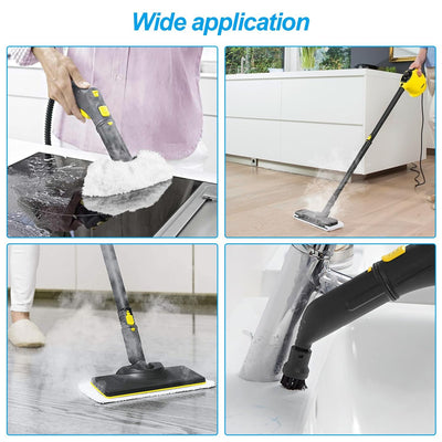 12 Stück Zubehör für Kärcher Dampfreiniger Easyfix SC2 SC3 SC4 SC5, Mikrofaser-Tuchset und Bodendüse Rundbürsten Kompatibel für Kärcher Dampfreiniger New Pack