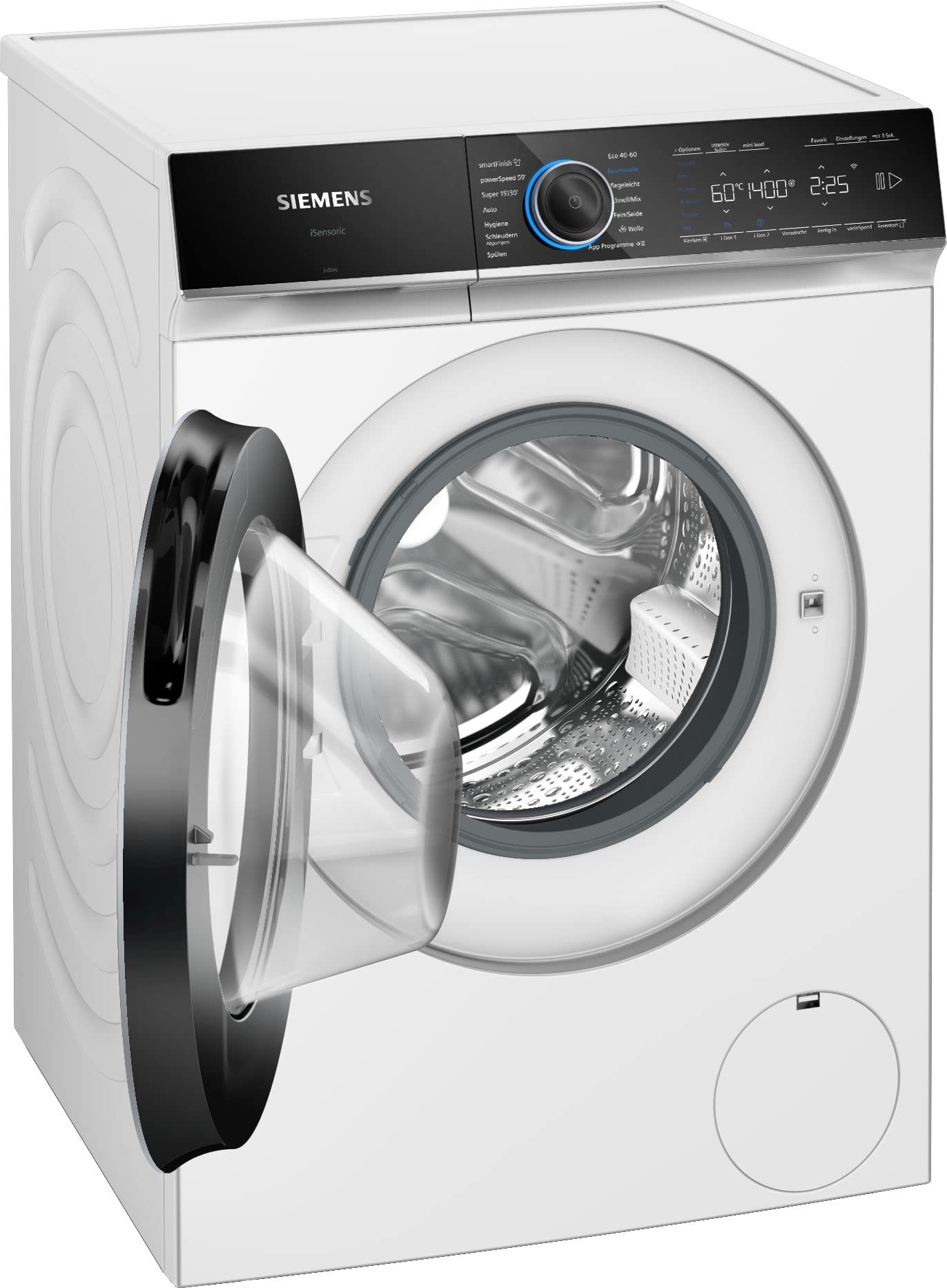 Siemens WG44B2A40 iQ700 Smarte Waschmaschine 9 kg, 1400 UpM, iDos - Intelligente Waschmittel-Dosierung, speedPack XL Beschleunigen Sie Ihre Programme, iQdive-Motor - 10 Jahre Garantie