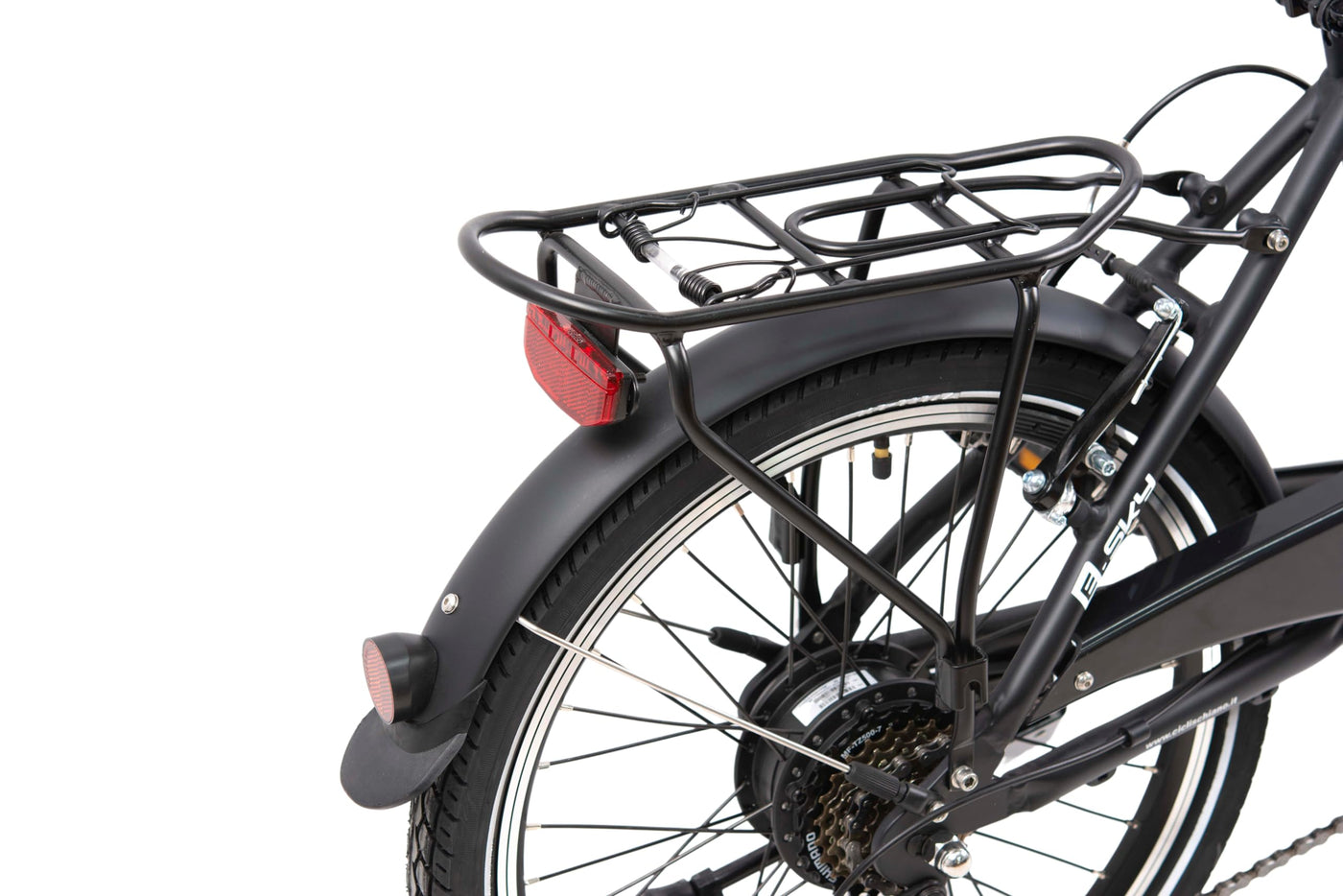 F.lli Schiano E-Sky, E Bike Klappbar 20 Zoll, 36V 7.8Ah Abnehmbarer Akku, Motor 250W 40Nm, Klapprad Ebike für Herren/Damen, Schwarz