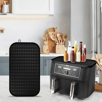 Ninja AF400EU & AF451EU Zubehör, Aufbewahrungsregal aus Silikon Multifunktionales Silikonpad für AF400EU Staubdicht und Leicht zu Reinigen (Schwarz)