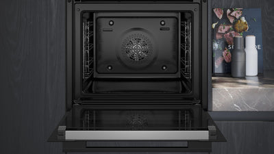 Siemens HB774G1B1, iQ700 Smarter Einbau-Backofen, 60 x 60 cm, Made in Germany, Schwarz, activeClean Pyrolyse & humidClean Hydrolyse, Air Fry, Automatikprogramme, Farbiger Touchscreen