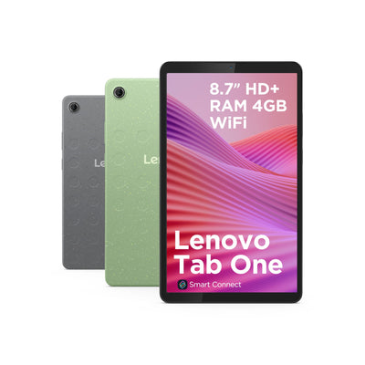 Lenovo Tab One Tablet | 8.7" 1340 x 800 LCD Display | MediaTek Helio G85 | 4GB RAM | 64GB Speicher | Android 14 | Luna Grey | inkl. Folio Case