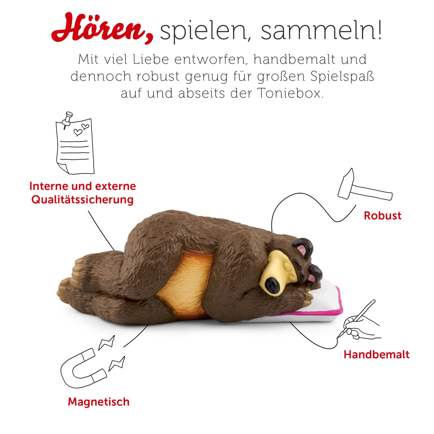 tonies Hörfigur für Toniebox, Mascha und der Bär – Winterschlaf für alle + 5 weitere quirlige & lustige Geschichten, Hörspiel für Kinder ab 4 Jahren, Spielzeit ca. 50 Minuten