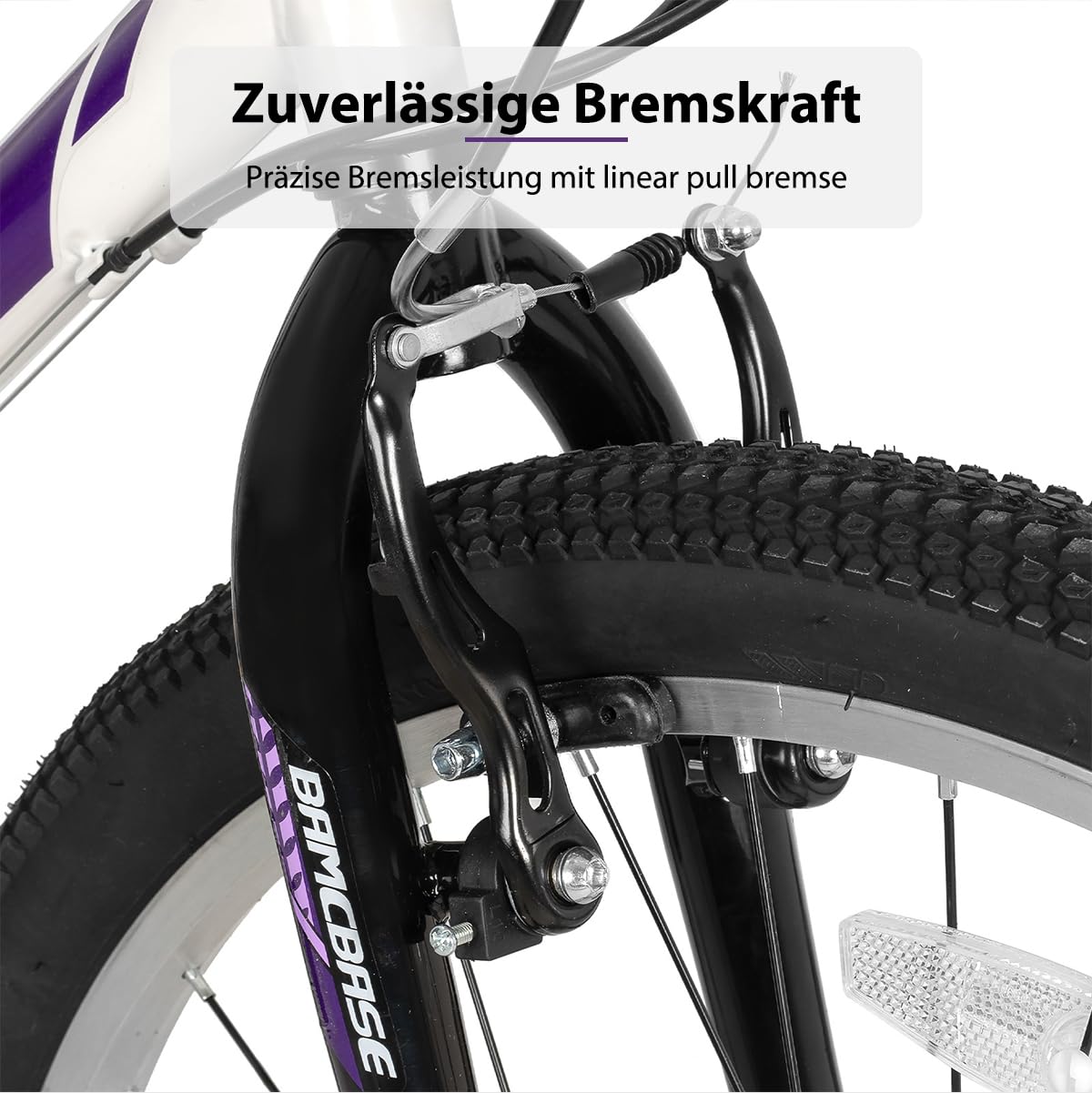 Hiland Bamcbase Mountainbike für Damen, 26 Zoll 21 Gänge Mountainbike für Erwachsene, Weiß MTB