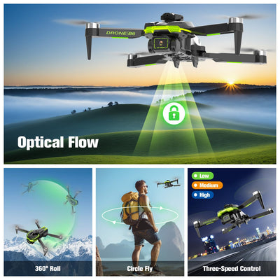 Drohne mit Kamera 4K für Kinder mit Bürstenlose Motor, RC Drone Quadcopter mit WiFi Übertragung, 38 mins Lange Flugzeit, Anfänger Drohne Spielzeug Geschenke für Jungen Mädchen (Green)