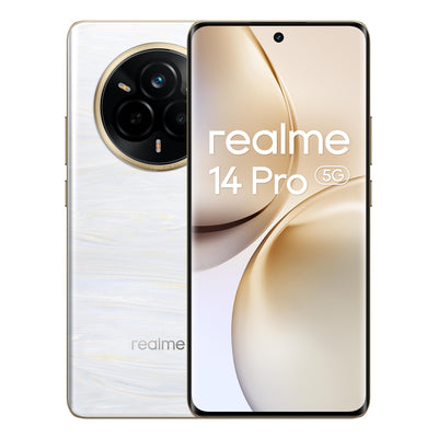 realme 14 Pro Smartphone 5g, 12 + 512GB,White,Sony IMX882 OIS AI Camera,Cold-Sensitive Color-Changing Design,5260 mAh Battery,IP69,120Hz Eye Protection Display,Amazon Exclusive (No Adapter)