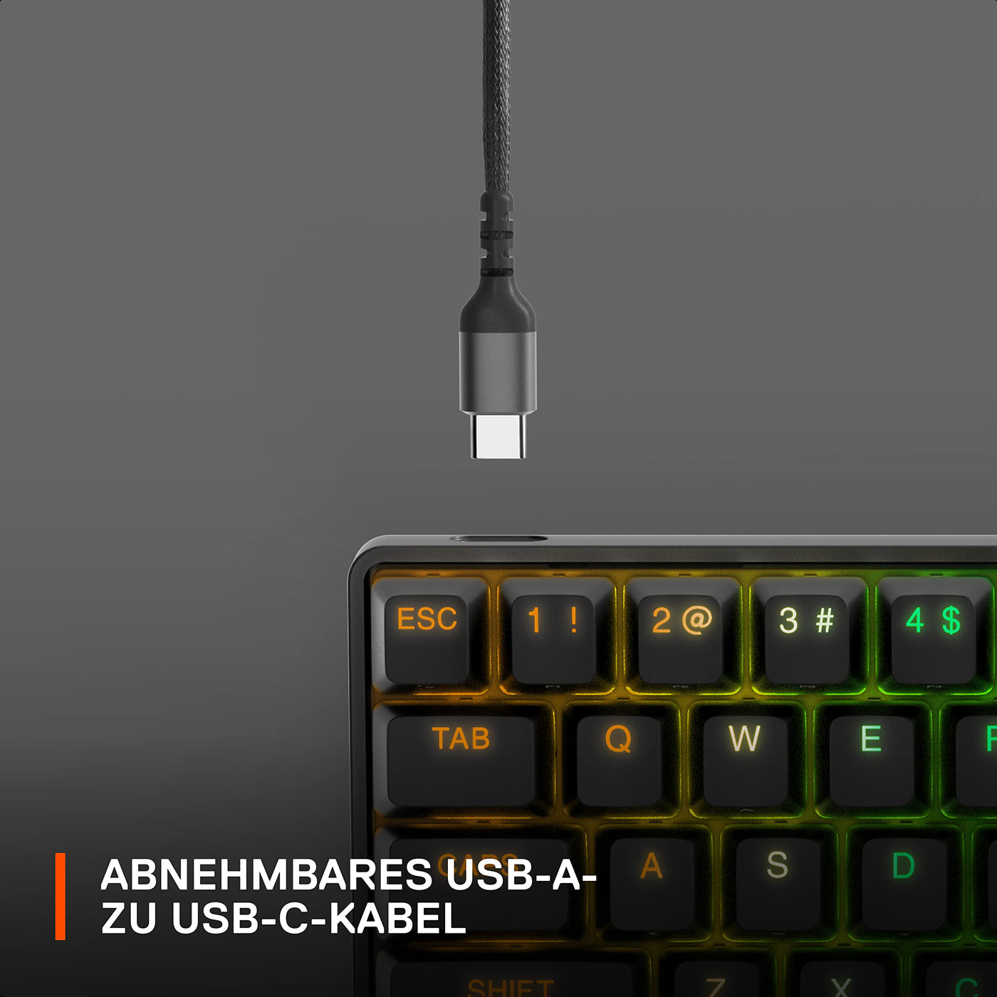 SteelSeries Apex Pro Mini HyperMagnetic Gaming-Tastatur – Die weltweit schnellste Tastatur – Anpassbares Ansprechverhalten – 60%-Formfaktor – RGB – PBT-Keycaps – USB-C – Deutsches Tastatur QWERTZ