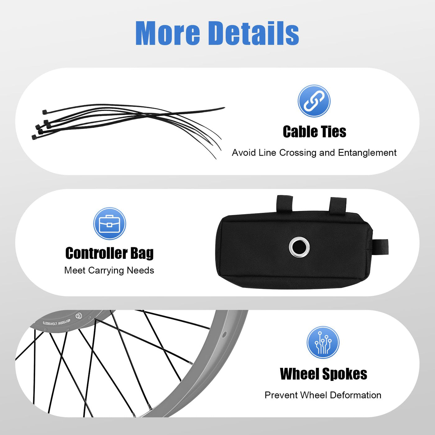 YlluySmn 26 Zoll Fat-Bike Fatbike Umbausatz 48V 1500W Hinterrad E-Bike Bürstenloser Motor Kit,Wasserdichtigkeit,Aluminium-Felge,Bremsgriffe,für den Fahrradumbau geeignet und 26x4 Zoll Reifen