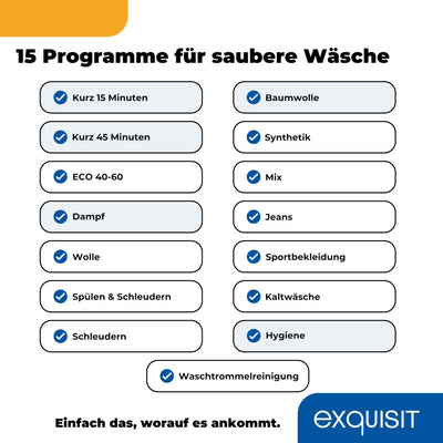 Exquisit Toplader Waschmaschine, 7,5kg Füllmenge, Waschmaschine schmal, Energieklasse A, 1200 U/Min, Startzeitvorwahl, Kurzprogramm, LTO51207-030A weiss