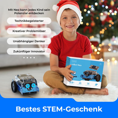 Makeblock mBot 2 Programmierbarer Roboter für Kinder, AI Roboter Spielzeug mit WiFi Fernbedienung, mit Scratch und Python Kompatibles, Intelligent STEM Bausatz Geschenk für Kinder ab 8 Jahren