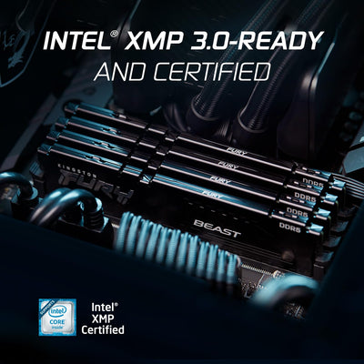 Kingston FURY Beast 32GB 6000MT/s DDR5 CL30 DIMM (Kit mit 2) Schwarz Desktop Gaming Speicher - KF560C30BBEK2-32