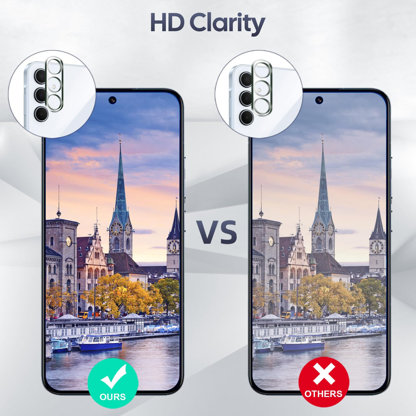 Kiewhay Schutzfolie Kompatibel mit Samsung Galaxy A35 5G Displayschutzfolie 6,6'', 3x Schutzfolie + 2x Kamera Schutzfolie, [9H Härte] [Keine Blasen] 99,99% HD Glasfolie - 5 Stück