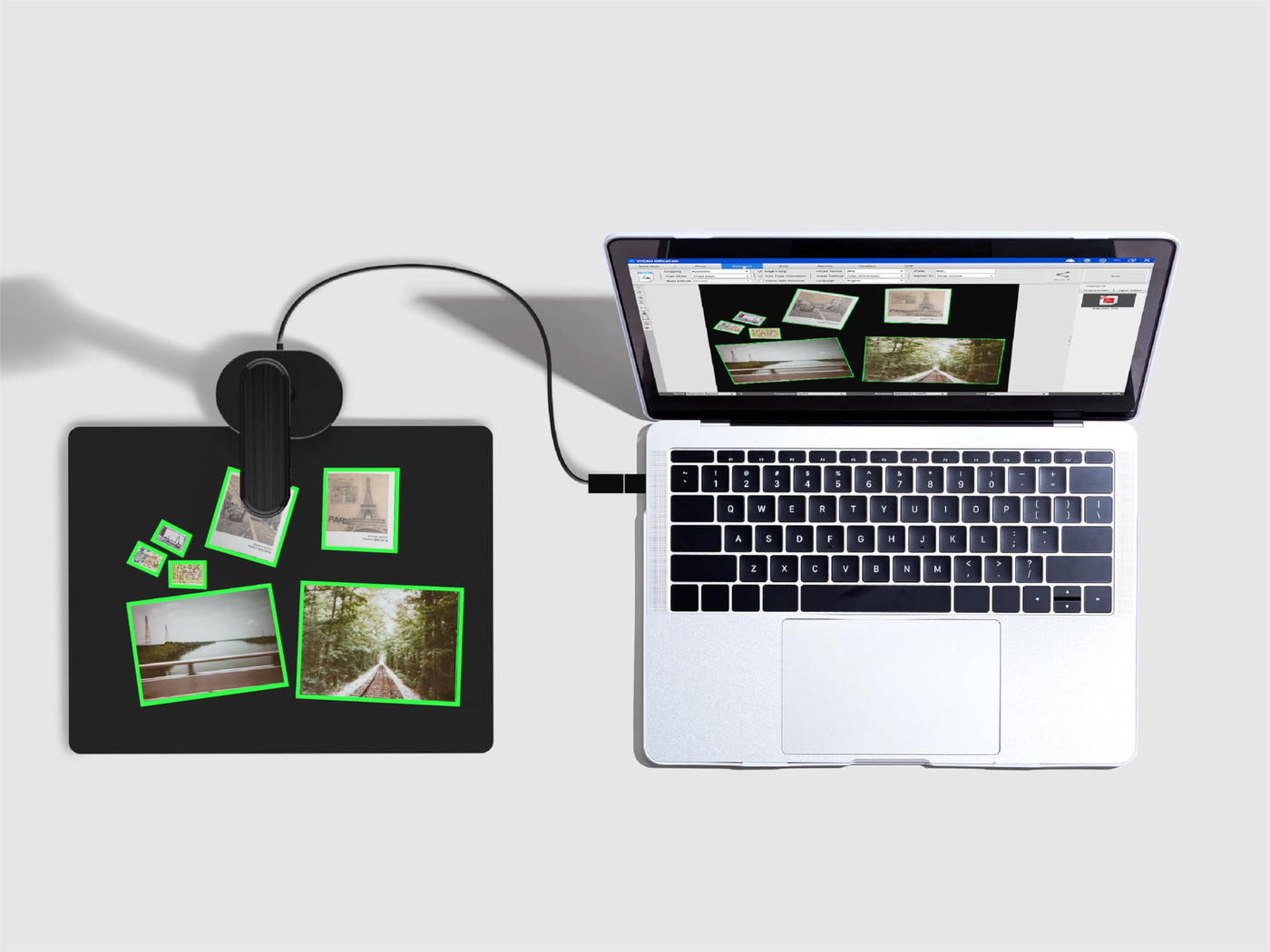 VIISAN Dokumentenscanner, 16MP USB tragbar, Aufnahmegröße A4, Deskewing, Scannen von mehrseitigen Dokumenten, OCR & TTS Tech, funktioniert mit Windows & MacOS