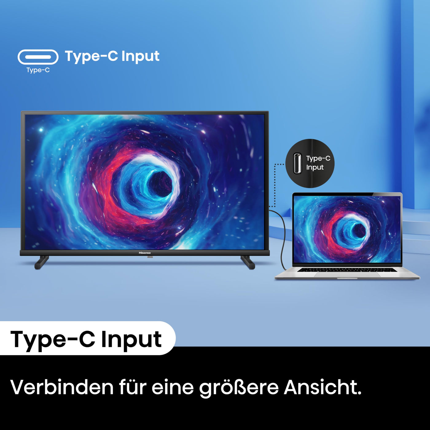 Hisense 32A5NQ 80 cm (32 Zoll) QLED Fernseher Full HD, Smart TV, Triple Tuner, AI Sports Mode, Dolby Atmos, Share to TV, Duale Positionierung, WiFi, Game & Hotel Modus, Schwarz [2024]