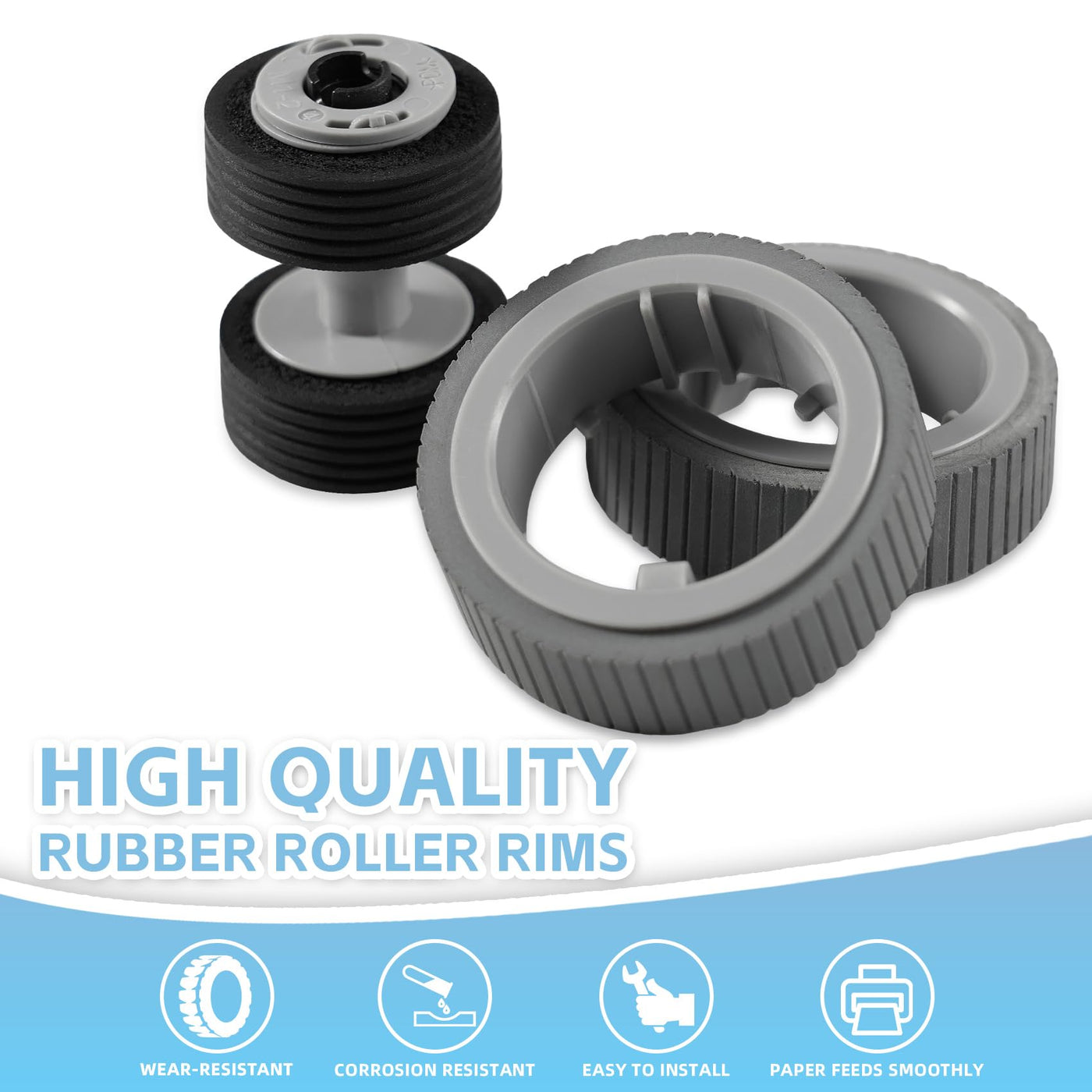 Scanner Brake Pick Roller - Brake Roller Pickup Roller Compatible with Fi-7180 Fi-7280 Fi-7140 Fi-7240 Fi-7160 Fi-7260 Fi-7300NX Scanner Paper Consumable Kit Replacement PA03670-0001 PA03670-00022