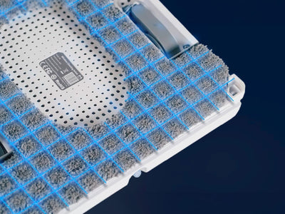 Hutt W8 Fensterputzroboter mit 2-Fach Sprühsystem (80ml Tank, max 3800Pa Saugleistung, Kanten- und Hinderniserkennung, Für Glas, Fliesen, Wintergärten, Spiegel etc, Sicherungsseil, 4x Reinigungstuch)