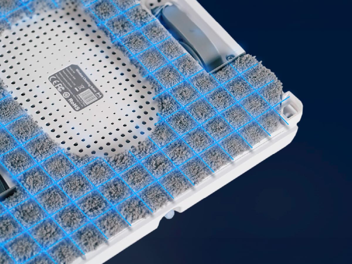 Hutt W8 Fensterputzroboter mit 2-Fach Sprühsystem (80ml Tank, max 3800Pa Saugleistung, Kanten- und Hinderniserkennung, Für Glas, Fliesen, Wintergärten, Spiegel etc, Sicherungsseil, 4x Reinigungstuch)