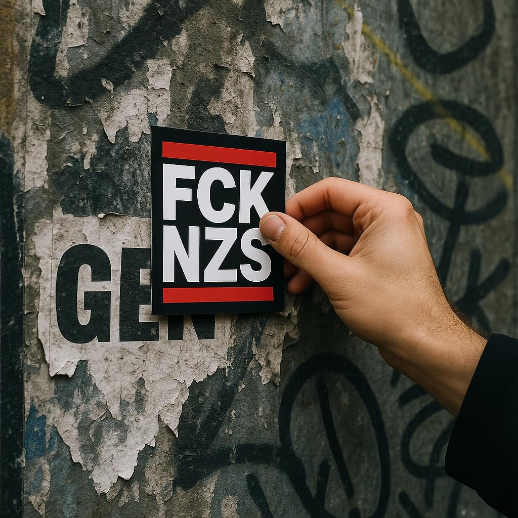 100x Sticker 50x FCKAFD + 50x FCKNZS - 7,4 x 7,4 cm - Politisch Links Outdoor Sticker Aufkleber groß FCK AFD & NZS