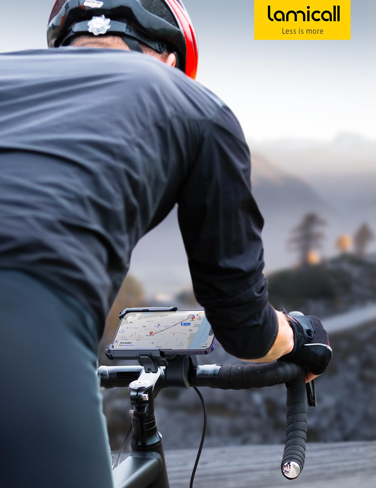 Lamicall Handyhalterung Motorrad, Handyhalter Fahrrad - 【1s Schnellspanner】 Lenker Halter für Dreharbeiten, Universal Handy Fahrradhalterung für iPhone 17 16 15 14 13 Pro Max Plus, 4-7 Zoll Smartphone