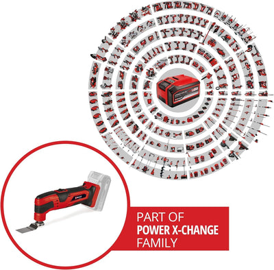 Einhell Akku-Multifunktionswerkzeug TC-MG 18 Li-Solo Power X-Change (Li-Ionen, 18 V, magnetische Werkzeugaufnahme, Drehzahl-Elektronik, inkl. Zubehör, ohne Akku und Ladegerät)