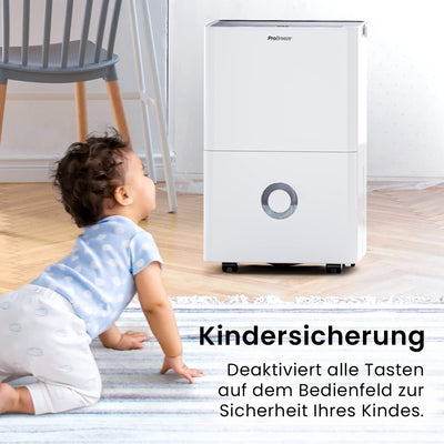 Pro Breeze Luftentfeuchter 30L in 24h Entfeuchtungsleistung - Elektrischer Luftentfeuchter mit WLAN & App - Feuchtigkeitssensor, 4L Wassertank, Timer, Ablaufschlauch - Gegen Feuchtigkeit, Schimmel