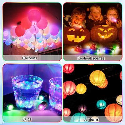 20 Stück Mini Led Licht Bunt Kleine Led Lichter Micro Für Beleuchtung Puppenhaus Mit 40 Kleber Puppenhaus Licht Für Partydekoration Basteln Puppenhauszubehör Bausteine Vitrinen(Buntes Licht)