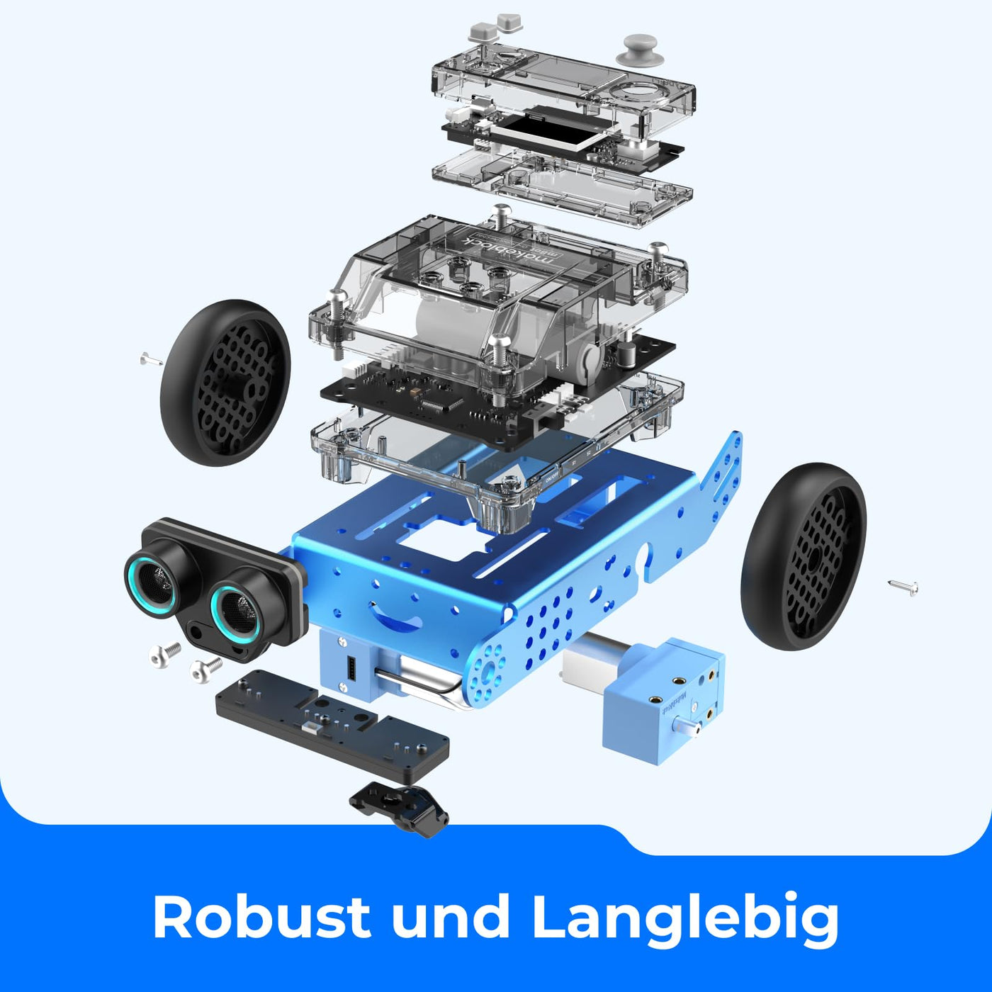 Makeblock mBot 2 Programmierbarer Roboter für Kinder, AI Roboter Spielzeug mit WiFi Fernbedienung, mit Scratch und Python Kompatibles, Intelligent STEM Bausatz Geschenk für Kinder ab 8 Jahren