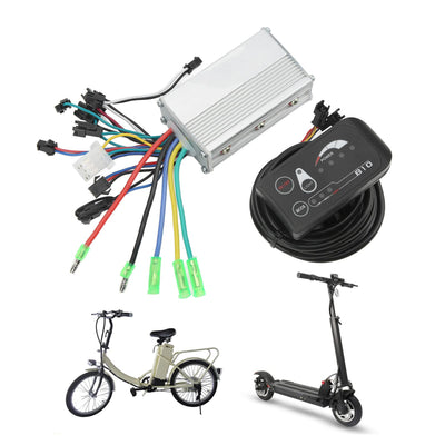 Elektrofahrrad-Controller-Kit, 36V 250W 350W Elektrofahrrad-Brushless-Motor-Controller mit 810LED-Panel Elektrische Fahrräder