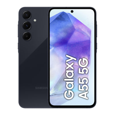 Samsung Galaxy A55 5G Smartphone, Android-Handy ohne Vertrag, 128 GB - 8 GB RAM, 2 Tage Akkulaufzeit, 50-MP-Kamera, Awesome Navy, 2,5 Jahre Herstellergarantie