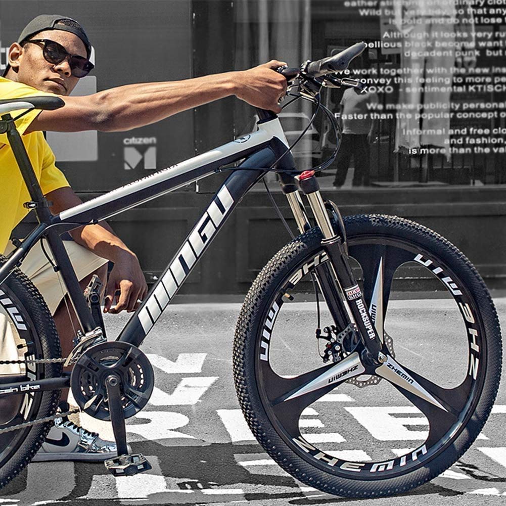 26 Zoll 21 Gang Herren Mountainbike High Carbon Stahl Hardtail Mountainbike mit Vorderradfederung Einstellbarer Sitz 21 Gang