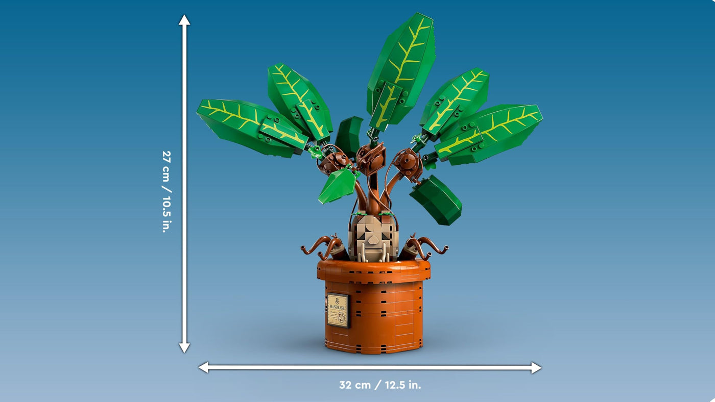 LEGO Harry Potter Zaubertrankpflanze: Alraune, Pflanzen-Spielzeug mit Topf, magisches Geschenk für Mädchen, Jungen und alle Fans, Spielset für fantasievolle Kinder, Wohn-Deko 76433
