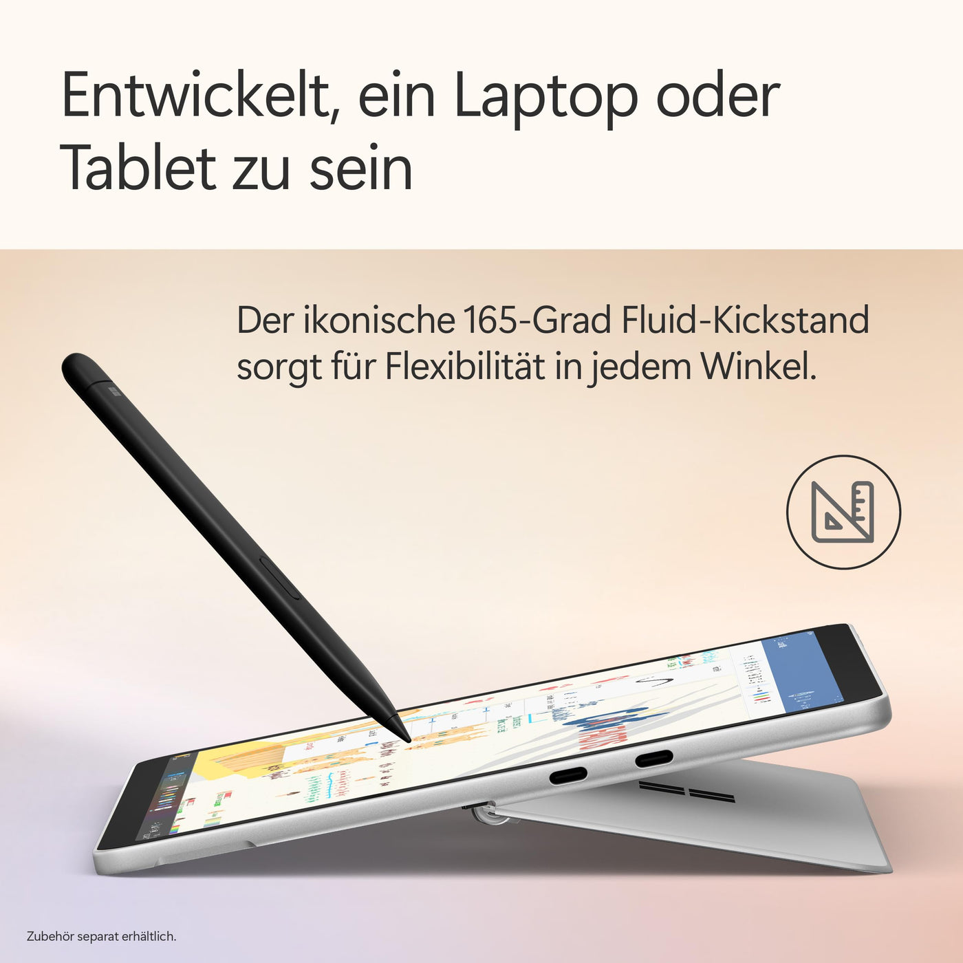 Microsoft Surface Pro | Copilot+ PC | 12” LCD Touchscreen | Snapdragon® X Plus | 16GB RAM | 512GB Speicher | Neuestes Modell | Platin