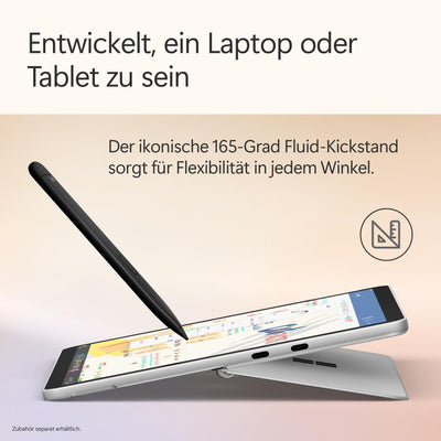 Microsoft Surface Pro | Copilot+ PC | 12” LCD Touchscreen | Snapdragon® X Plus | 16GB RAM | 512GB Speicher | Neuestes Modell | Platin