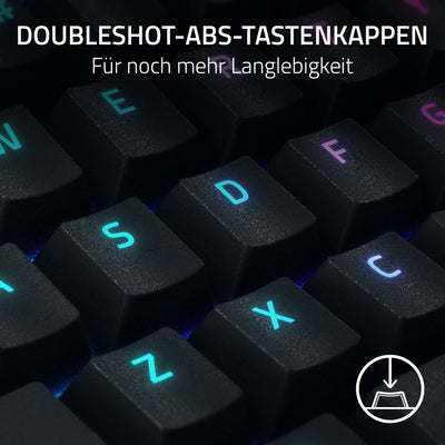 Razer BlackWidow V4 Pro (Green Switch) - Mechanische Gaming-Tastatur Snap Tap (Klickende Mechanische Switches, Befehlsrad und 8 Makro-Tasten, Multifunktionsrolle) QWERTZ DE-Layout | Schwarz