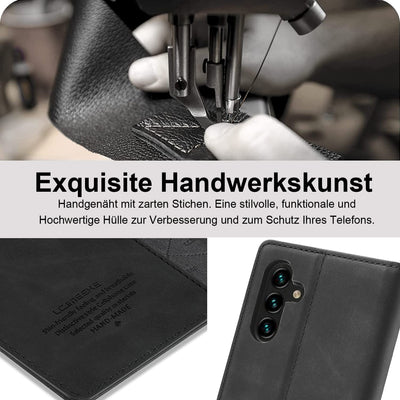 Ailicici für Samsung Galaxy A15 Hülle Leder [Mit Schutzfolie] Handyhülle für Samsung A15 Hülle Klappbar Leder Flip Wallet Stoßfeste Case Schutzhülle Klapphülle, für Samsung Galaxy A15 5G Hülle Leder