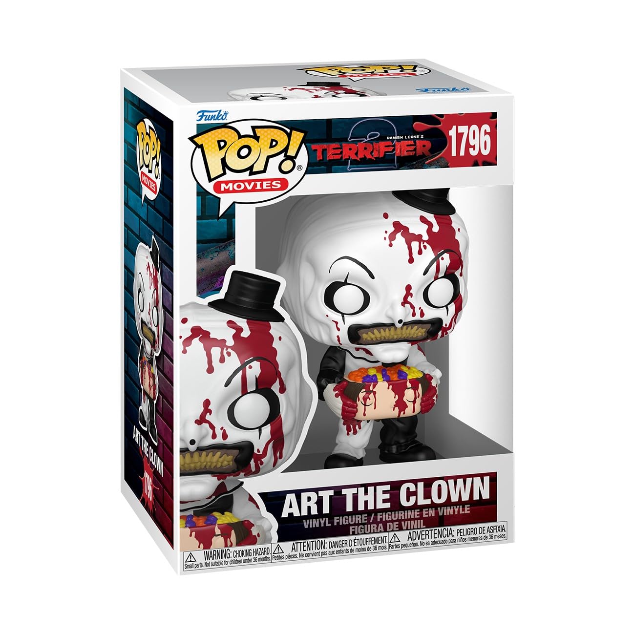 Funko Pop! Movies: Terrifier - Art The Clown - Vinyl-Sammelfigur - Geschenkidee - Offizielle Handelswaren - Spielzeug Für Kinder und Erwachsene - Movies Fans - Modellfigur Für Sammler und Display
