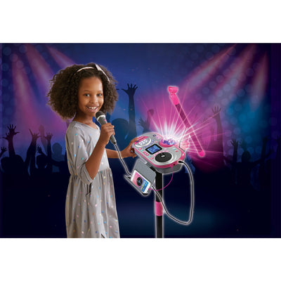 VTech Kidi Super Star DJ Studio pink – 10-in-1 Karaokespielzeug mit Mikrofon, abnehmbarem DJ-Mischpult und vielen Effekten zum Bearbeiten der Musik – Für Kinder von 6-12 Jahren