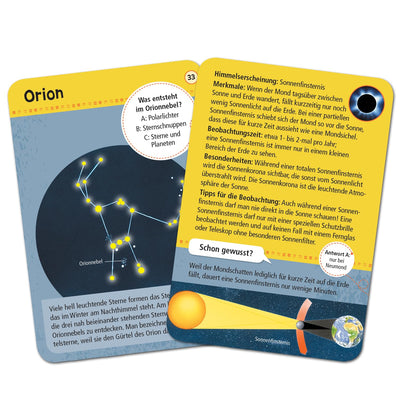 moses. Expedition Natur - 50 Sternbilder & Planeten, Entdeckerkarten zur Beobachtung des Nachthimmels, Outdoor-Spielzeug für Kinder ab 6 Jahren