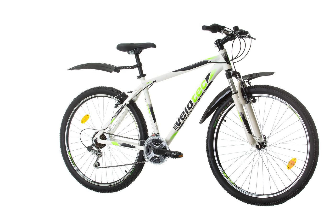 Multibrand Probike PRO 27.5 Zoll Fahrrad Mountainbike 21 Gang, Herren, Damen, Jungen geeignet ab 170-185 cm (Weiß Grün)