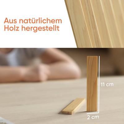 ROXPLE Holzbausteine Natur 200 Stück, Montessori Spielzeug für Kinder ab 3 Jahren, Klötzchen zum Basteln, ideales Konstruktionsspielzeug mit Bausteine Holz, Holzklötze im Baumwollbeutel
