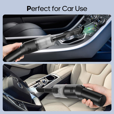 suloea Akku Handstaubsauger,USB aufladbar Tragbar Leicht Mini Auto-Staubsauger Kabellos,Nass & Trocken Handsauger