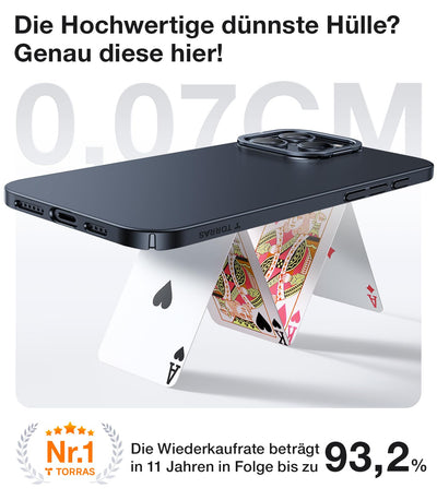 TORRAS Ultra Dünn für iPhone 16 Pro Hülle für MagSafe [Nr. 1 Magnetkraft] Handyhülle iPhone 16 Pro Stoßfest Kratzfest & Samtiger Griff Slim Hülle iPhone 16 Pro Case mit Kamera-Ständer Schwarz