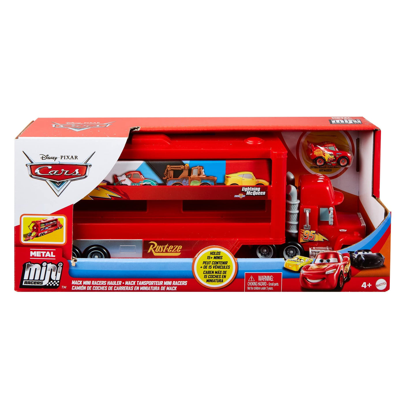 Mattel Disney Pixar Cars - Mini Racer Transporter Sortiment mit Mini Fahrzeug, Spielzeug ab 4+ Jahren GNW34