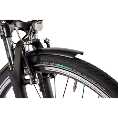 Airtracks Herren Trekking Fahrrad 28 Zoll Trekkingbike TR.2820 Trekkingrad City Bike 24 Gang Shimano ACERA RD-T3000 Kettenschaltung Nabendynamo Schwarz Matt - 60cm Körpergröße 185-195 cm