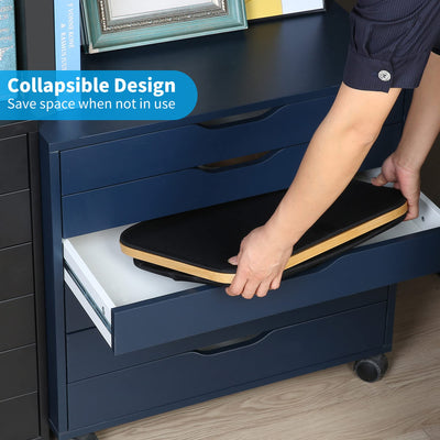 efluky Wäschekorb mit Deckel, 100 Liter hoher Wäschebox mit Bambus Henkel und Innentasche, faltbarer groß XXL Waschekorbsammler, Laundry Baskets für Schlafzimmer Badezimmer, schwarz