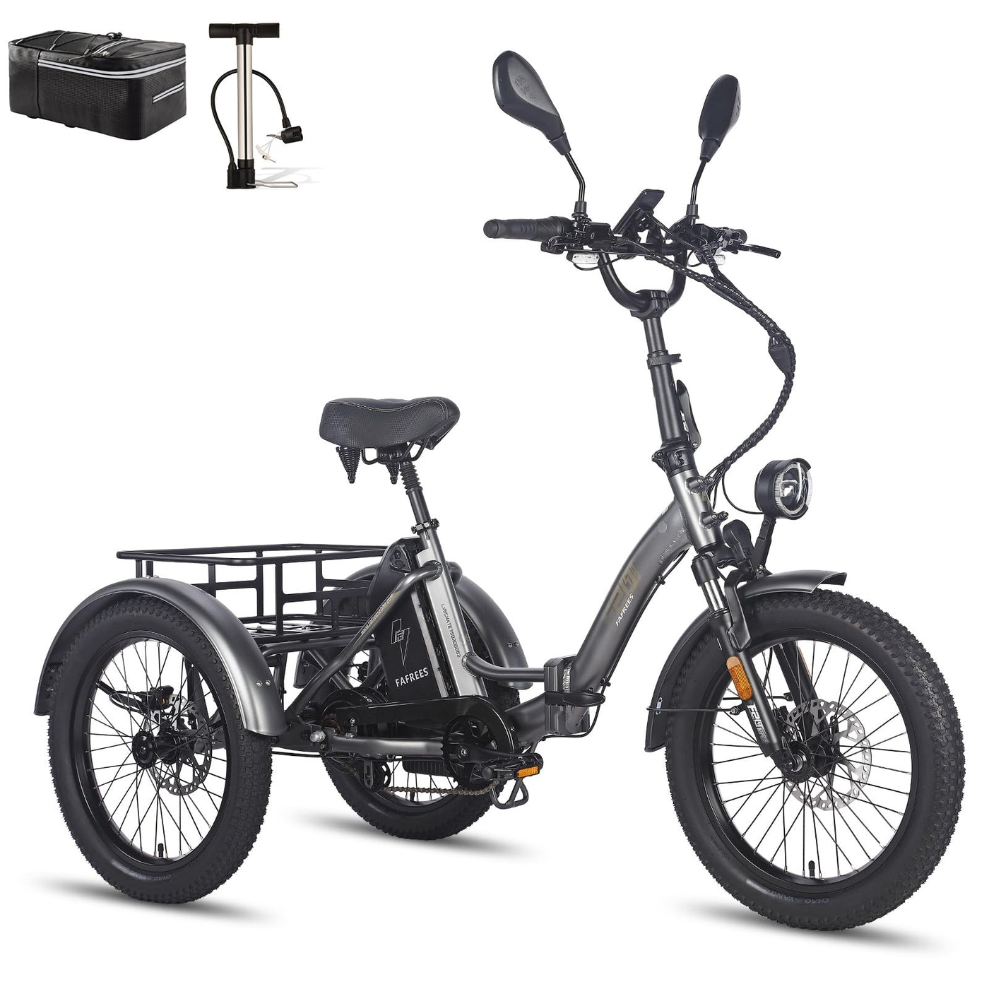 Fafrees F20 Mate E-Bike Dreirad Elektro Klapprad 48V Zulassung [ Offiziell ] E Trike 3 Rad für Erwachsene 1008WH, Herren E Bike Damen Hydraulische Scheibenbremsen, Elektrofahrräder 65N.m Ebike 20 Zoll