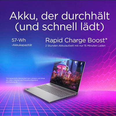 Lenovo IdeaPad 5 2-in-1 Laptop | 16" WUXGA Display | Intel Core Ultra 5 | 16GB RAM | 512GB SSD | Intel Grafik | Windows 11 Home | QWERTZ | Luna Grey | 3 Monate Premium Care