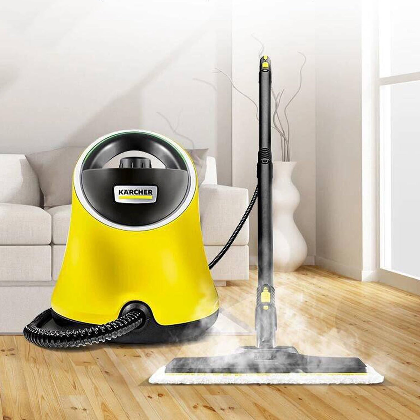 8 Stück Zubehör für Kär-cher Dampfreiniger Easyfix SC2 SC3 SC4 SC5 SV7, Mikrofaser-Tuchset für Kär-cher SC1 SC2 SC3 SC4 SC5 SV7 (4 Bodentücher + 2 Stoffbezug + 2 Schleiflappen)