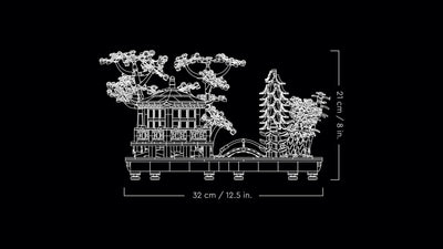 LEGO 10315 Icons Garten der Stille, botanical Zen-Garten-Set für Erwachsene mit Lotusblumen, anpassbare Schreibtisch-Dekoration, inspiriert von Japan, achtsames Geschenk für Frauen und Männer